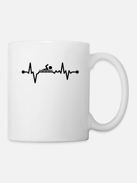 Swimmers - Swimming - Water - Sports - Triathlon - Mug - white