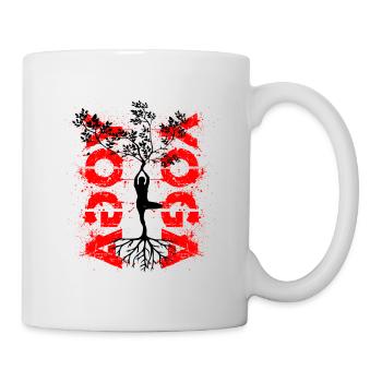 Yoga tree figure - Mug - white - Right