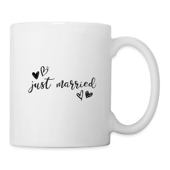 Just Married - Wedding - Saying - Cool - Heart - Mug - white - Right
