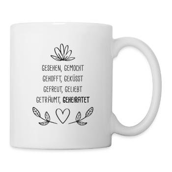 Liebe - Spruch - Hochzeit - Verheiratet - Tasse - Weiß - Rechts