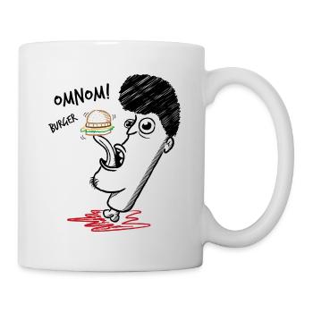 Burger Elvis - King of Burger (schwarz) - Tasse - Weiß - Rechts
