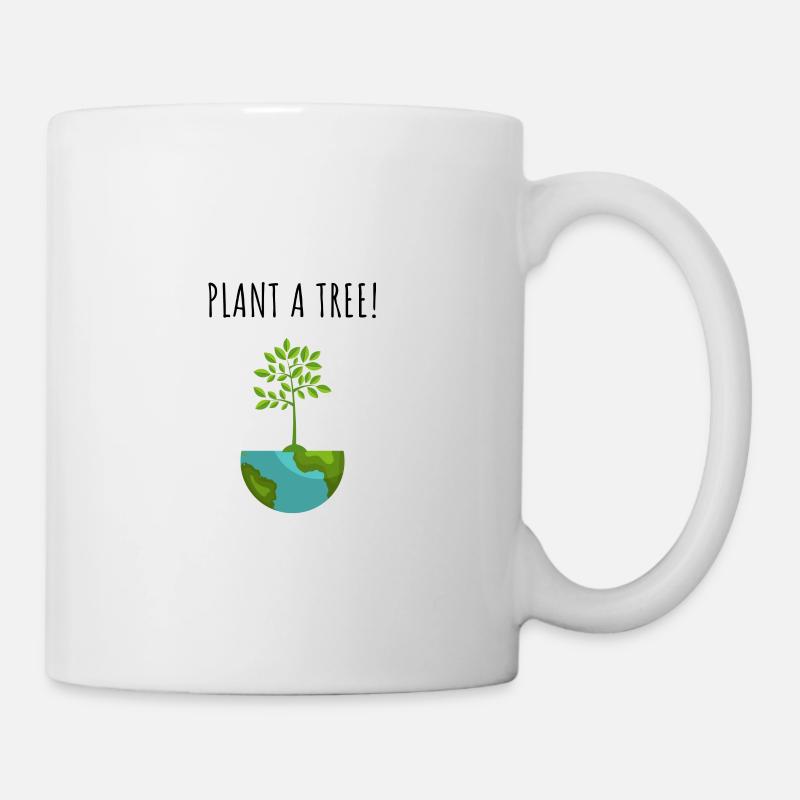 Naturschutz Baum Umweltschutz Planet Erde Grün - Tasse - Weiß