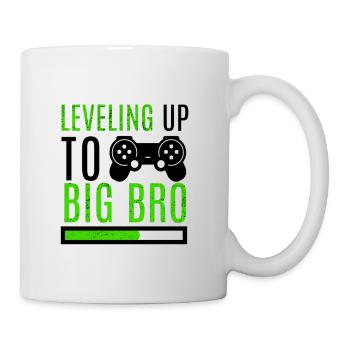 Großer Bruder Level Up Brüder Familie Neugeborenes - Tasse - Weiß - Rechts