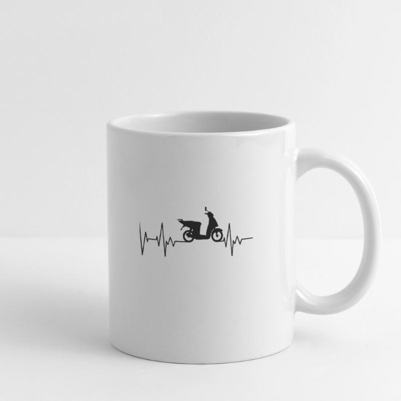 Roller Herzschlag EKG Herzfrequenz Scooting Hobby Tasse