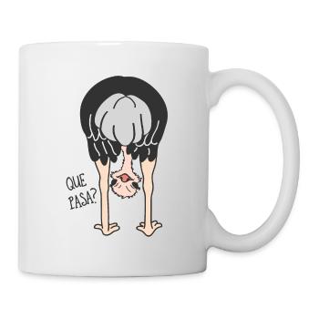 oiseau drôle, autruche, énonciations drôles, animaux - Mug blanc - blanc - Droite
