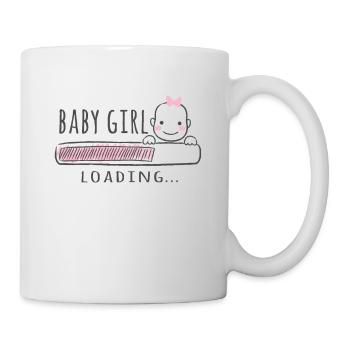 Chemise Enceinte Cadeau Fille, Bébé Fille - Mug blanc - blanc - Droite