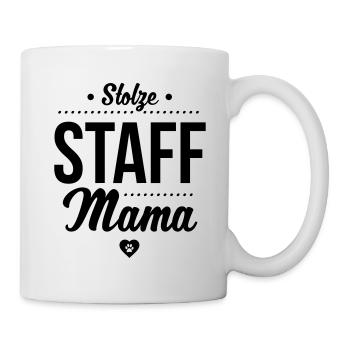 Stolze Staffordshire Bullterrier Mama - Staff - Tasse - Weiß - Rechts