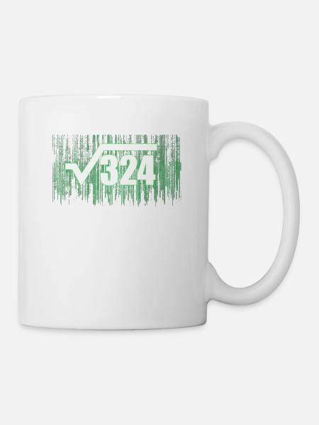 18. Geburtstag Mathe Wurzelrechnung Nerd - Tasse - Weiß
