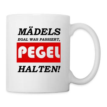 Mädels - Pegel halten - Tasse - Weiß - Rechts