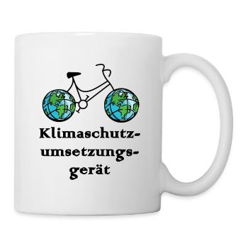 Klimaschutzfahrrad - Tasse - Weiß - Rechts
