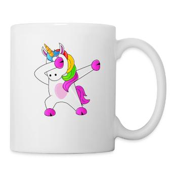 Einhorn Dabbing Unicorn - Tasse - Weiß - Rechts
