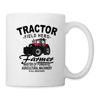 Traktor - Schlepper - Landwirt - Bauer - Tasse - Weiß - Rechts