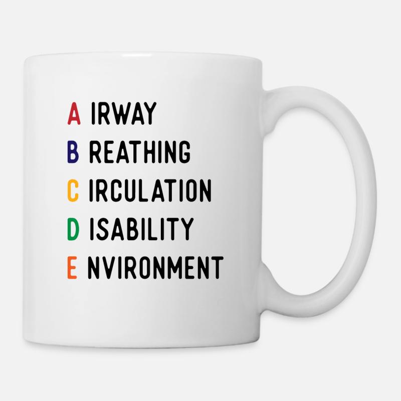 abcde - Tasse - Weiß