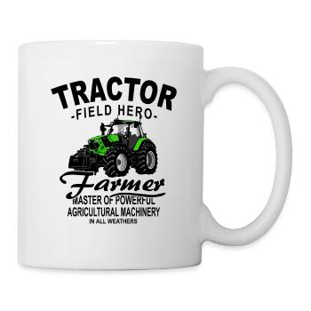 Traktor - Schlepper - Landwirt - Bauer - Tasse - Weiß - Rechts