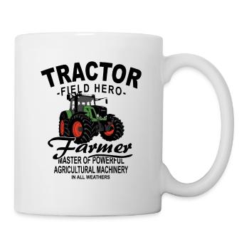 Tracteur - Remorqueur - Agriculteur - Mug blanc - blanc - Droite