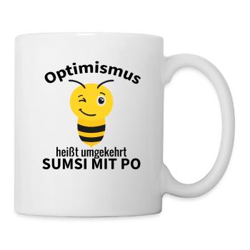 Sumsi mit Po Optimismus Imker Bienen Honig Spaß - Tasse - Weiß - Rechts
