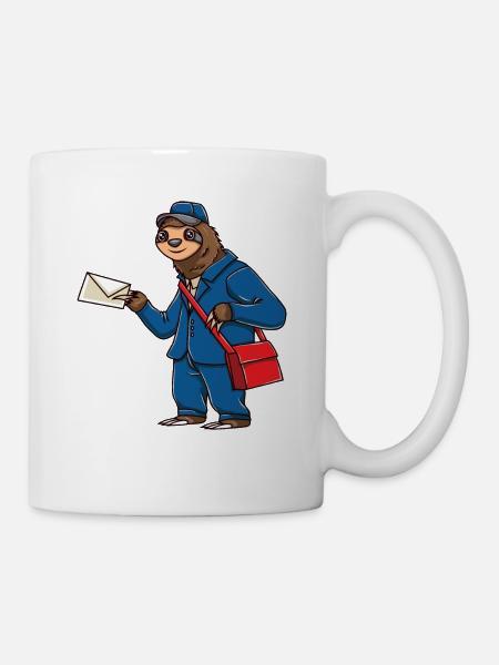 Sloth Postman Postman Sloth - Mug blanc - blanc
