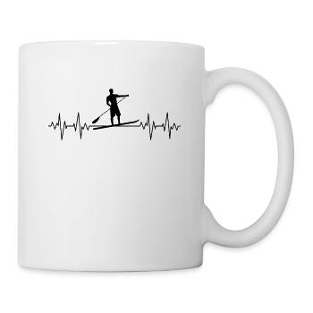 Stand Up Paddling Heartbeat Paddle Water Sports - Mug - white - Right