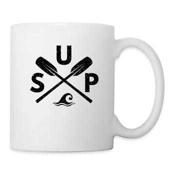 SUP Stand Up Paddling Paddle Water Sports Surfboard - Mug - white - Right