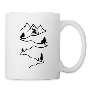 VTT vtt VTT descente en vélo de descente - Mug blanc - blanc - Droite