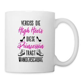 Vergiss High Heels Prinzessin Trägt Wanderschuhe B - Tasse - Weiß - Rechts