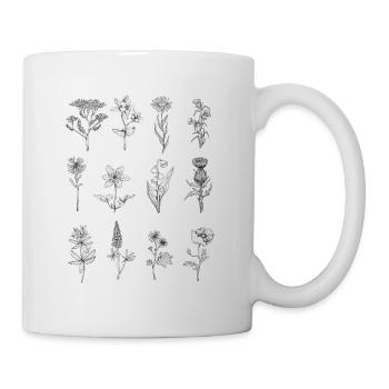 Wildflowers Line Art - Mug - white - Right