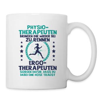 Physiotherapeut Ergotherapeut Physiotherapie Ergot - Tasse - Weiß - Rechts