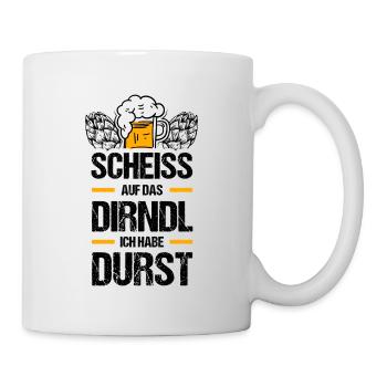 Fuck the dirndl I'm thirsty folk festival - Mug - white - Right