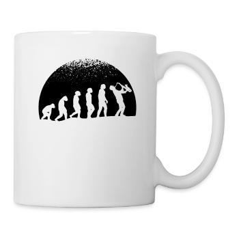 Saxophonist Evolution Saxophone Jazz Musique Cadeau - Mug blanc - blanc - Droite