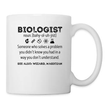 Funny biologist definition biology science G - Mug - white - Right