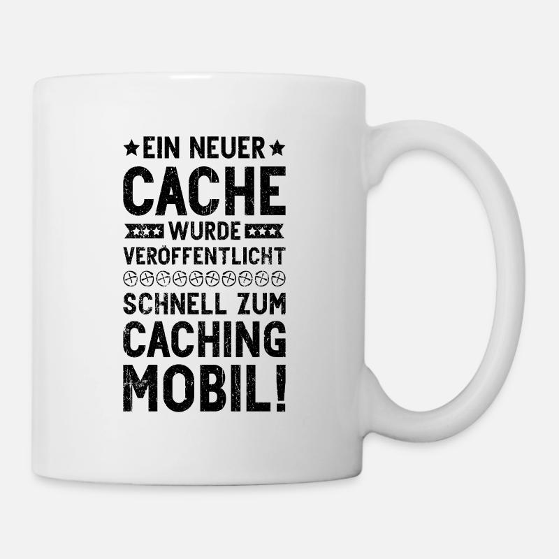 Geocaching Geocacher Cache Veröffentlicht Geocache - Tasse - Weiß