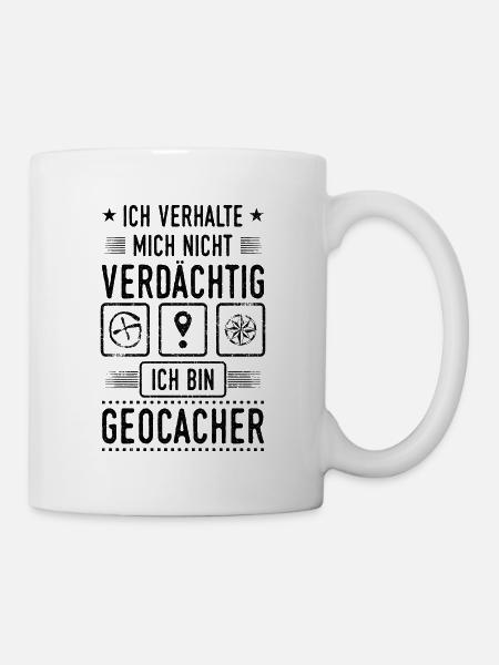 Ich bin Geocacher Geocaching Verdächtig Geocachen - Tasse - Weiß