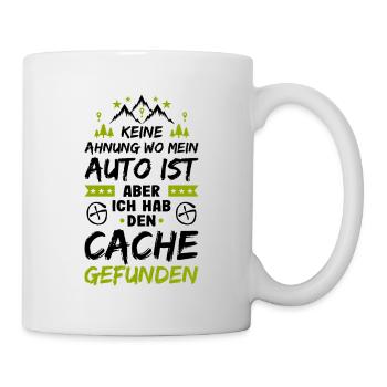 Geocaching Keine Ahnung Geocacher Cache Geocachen - Tasse - Weiß - Rechts