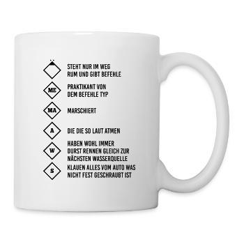 Feuerwehr Lustige Löschgruppe FFW Feuerwehrmann - Tasse - Weiß - Rechts