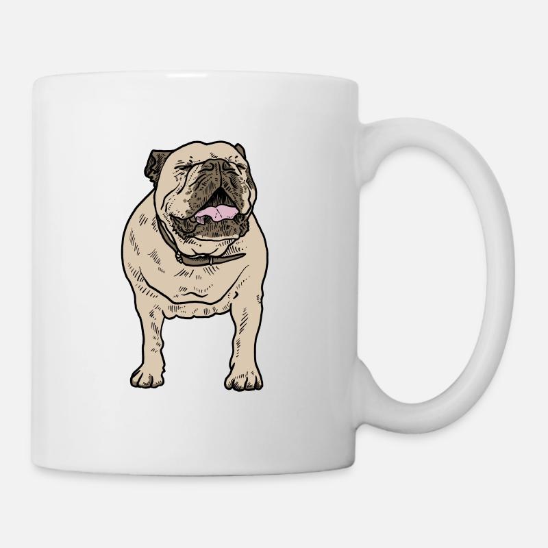 Bulldogge - Tasse - Weiß