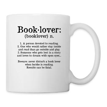 Buchliebhaber Nomen Buchliebhaber Lesegeschenk - Tasse - Weiß - Rechts
