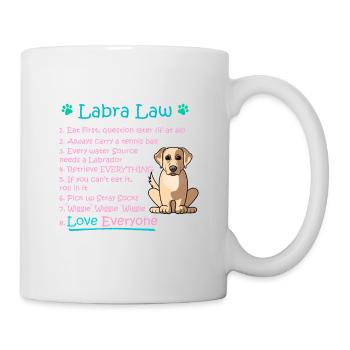 Labra-Law Funny Labrador, Labrador Gift Idea for L - Mug - white - Right