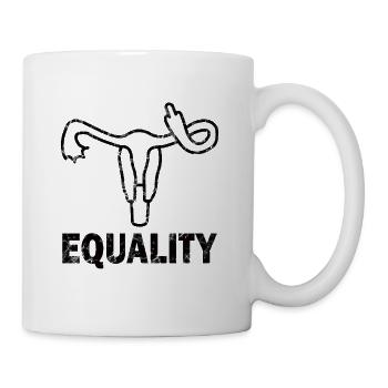 Uterus Gleichberechtigung Feminismus Frauenrechte - Tasse - Weiß - Rechts