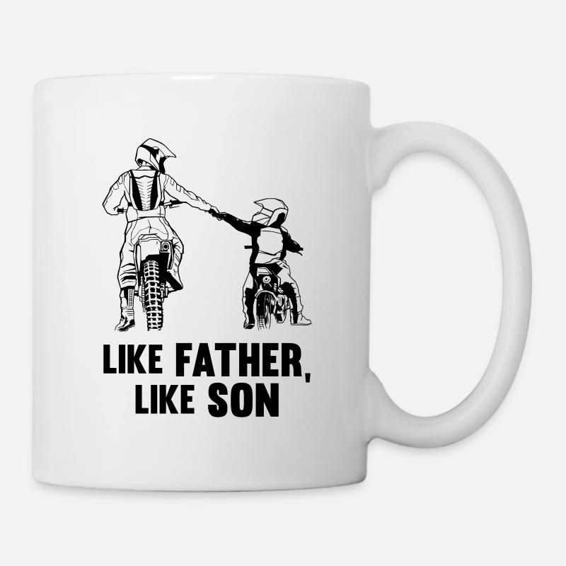 Like father Like son Motocross-Biker Motorra - Mug - white