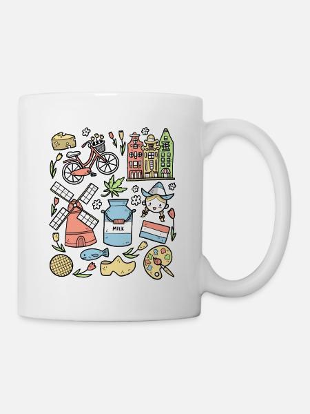 Pays-Bas Amsterdam Rotterdam Hollande - Mug blanc - blanc