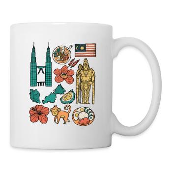Malaisie - Tours Petronas et grottes de Batu - Mug blanc - blanc - Droite