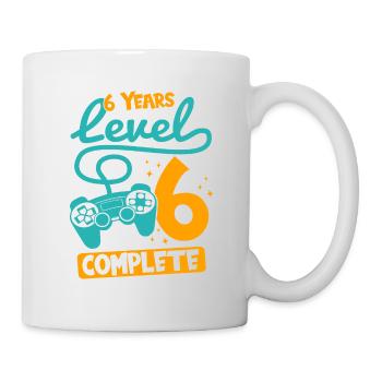 6th Birthday Level 6 Complete 6 Years Gift - Mug - white - Right
