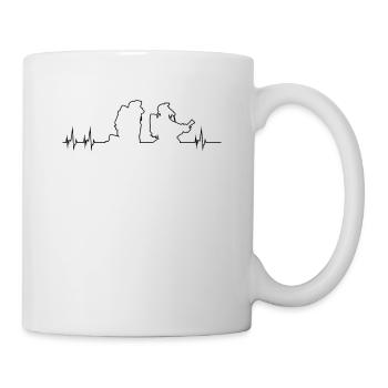 Feuerwehrmann Herzschlag Feuerwehr Firefighter - Tasse - Weiß - Rechts