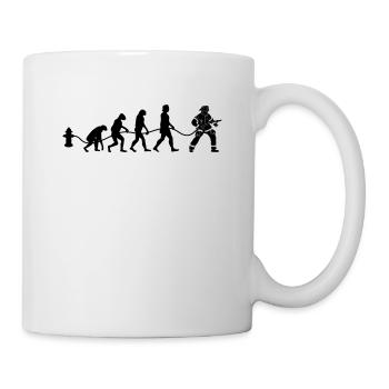 Feuerwehrmann Evolution Feuerwehr Firefighter Ehre - Tasse - Weiß - Rechts