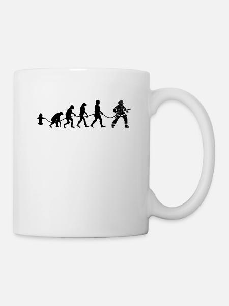 Feuerwehrmann Evolution Feuerwehr Firefighter Ehre - Tasse - Weiß