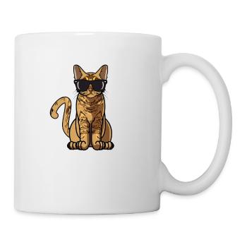 Bengal Cat, ich würde dich vor Zombies schieben - Tasse - Weiß - Rechts