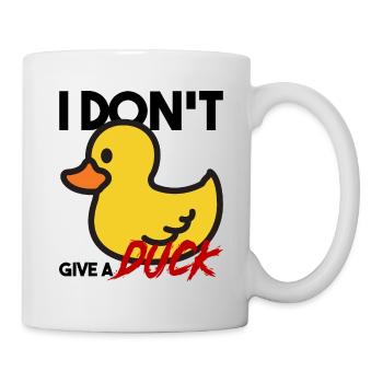 Ente Quietscheente Don't Give A Duck Rebell Lustig - Tasse - Weiß - Rechts