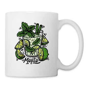Mojito Cocktail - Tasse - Weiß - Rechts