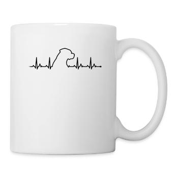 Rottweiler Herzschlag Hunde EKG Hundehalter Hund G - Tasse - Weiß - Rechts