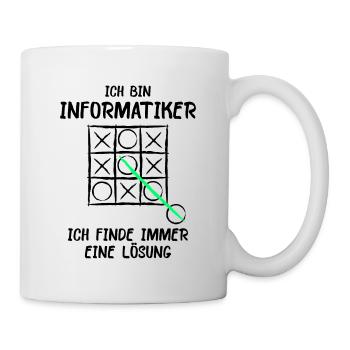 Ich bin Informatiker Lösung Spruch Computer Nerd G - Tasse - Weiß - Rechts